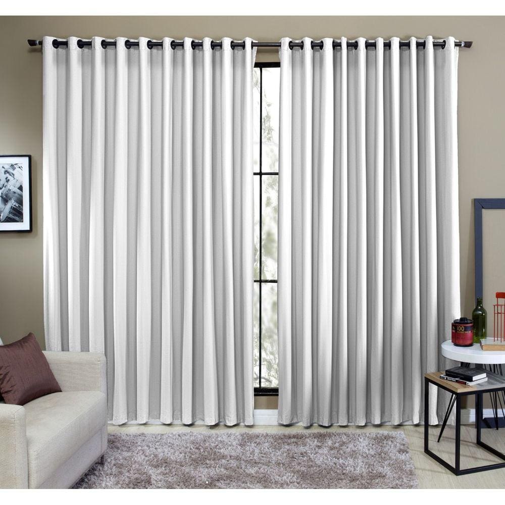 Cortina Rústica Paris  3,00x2,50 semi blackout flame