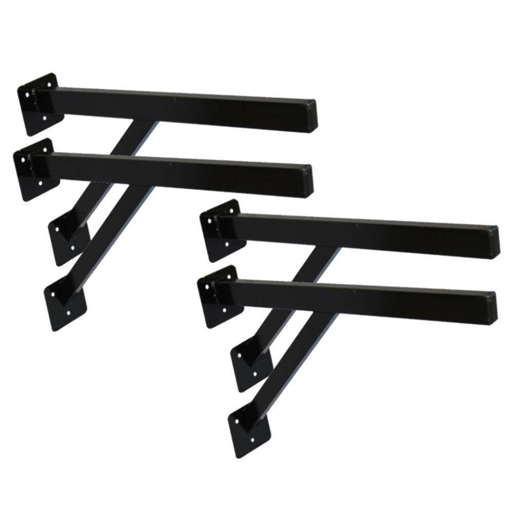 Kit 4 Suportes Parafusar Bancada Pia Pedra Mármore 40x20cm