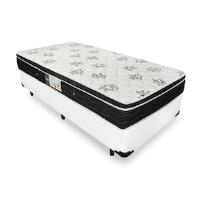 Cama Box Solteiro + Colchão De Molas - Ortobom - Physical Nanolastic 88x188x58cm