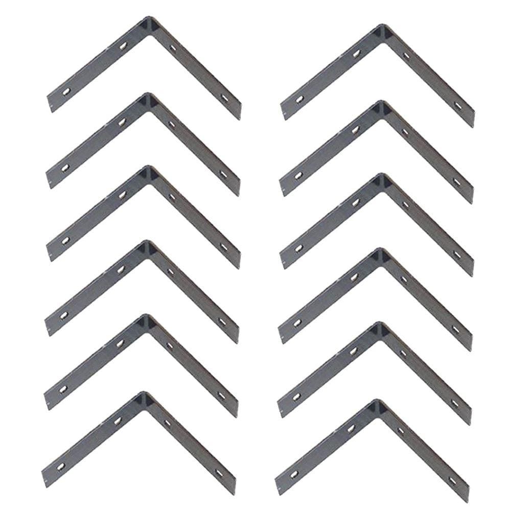 Kit 12 Chapa L Fixação Emenda Vigas Colunas Telhados 25x25cm