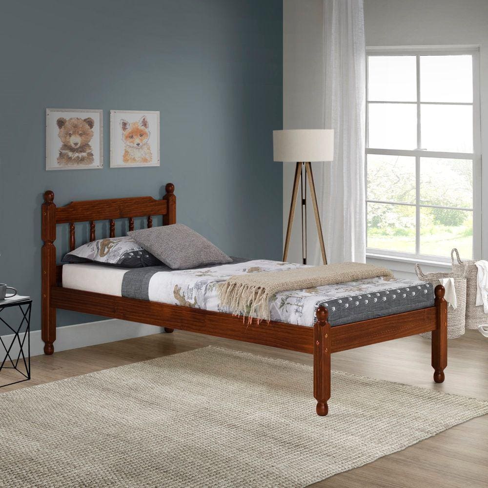 Cama Solteiro em Madeira Maciça Mv Outlet