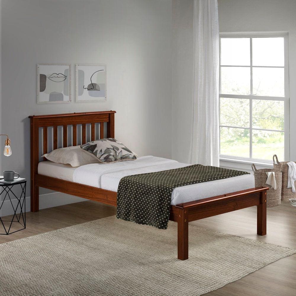 Cama Solteiro Inglesa em Madeira Maciça Mv Outlet