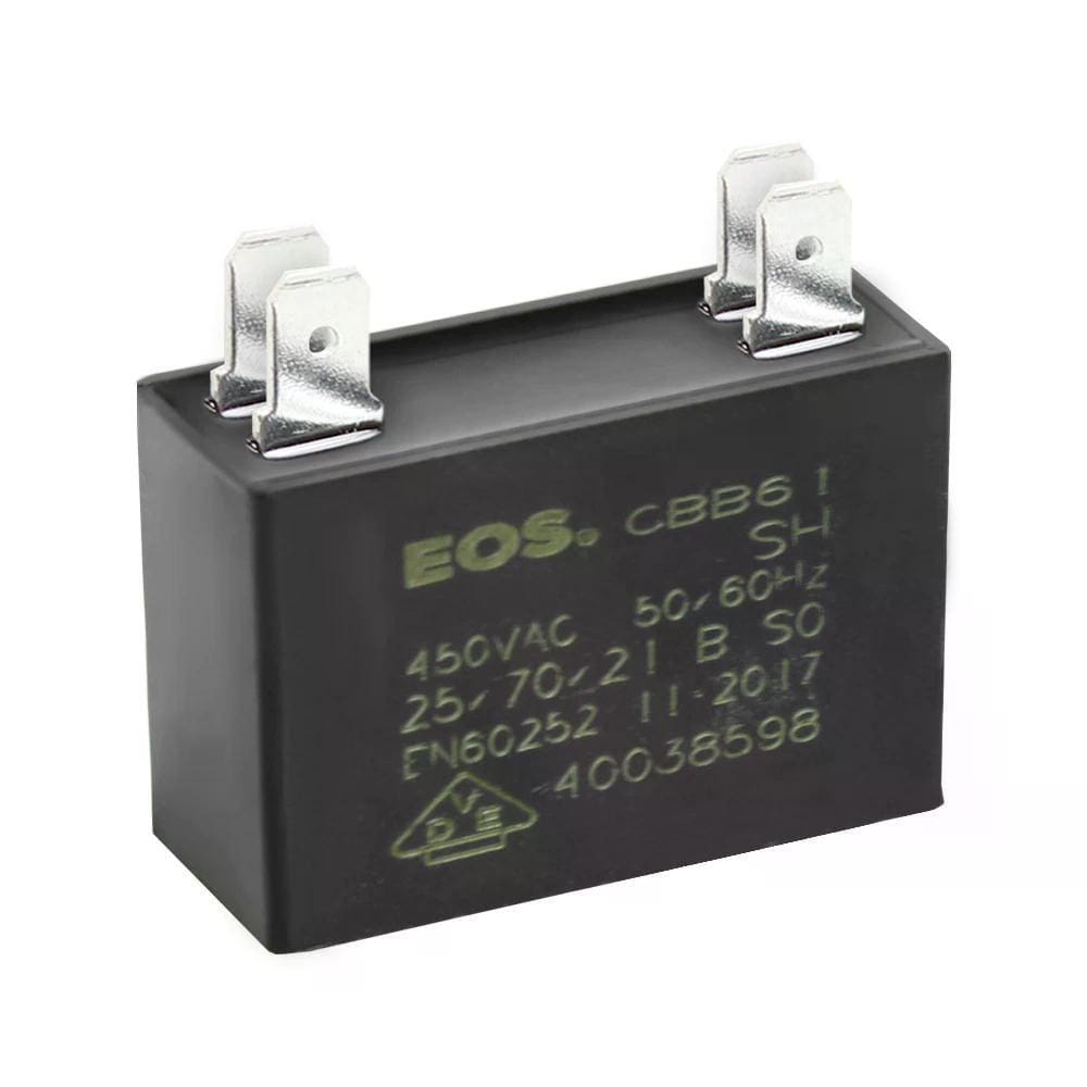 Capacitor Caixa 2.5 Mfd 450V Com 4 Terminais 37mm X 17mm X 27mm