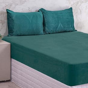 Jogo de Cama Solteiro Plush 2 Peças Bella Enxovais Dreams Jade