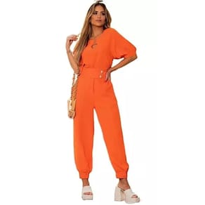 Calça Jogger Duna Com Elástico 100% Poliéster - Tam M