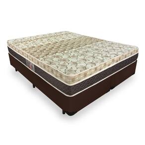 Cama Box Queen + Colchão Molas Ensacadas - Castor - Class Híbrido One Face 158X198x60cm