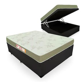 Cama Box Com Baú Casal + Colchão De Espuma D33 - Castor - Sleep Max 138x188x60cm