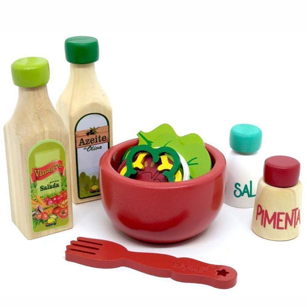Brincando De Comidinhas - Kit Salada - Madeira - 398