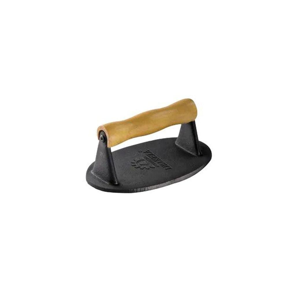 Prensador Para Bifes Em Ferro Fundido 13x21 Cm