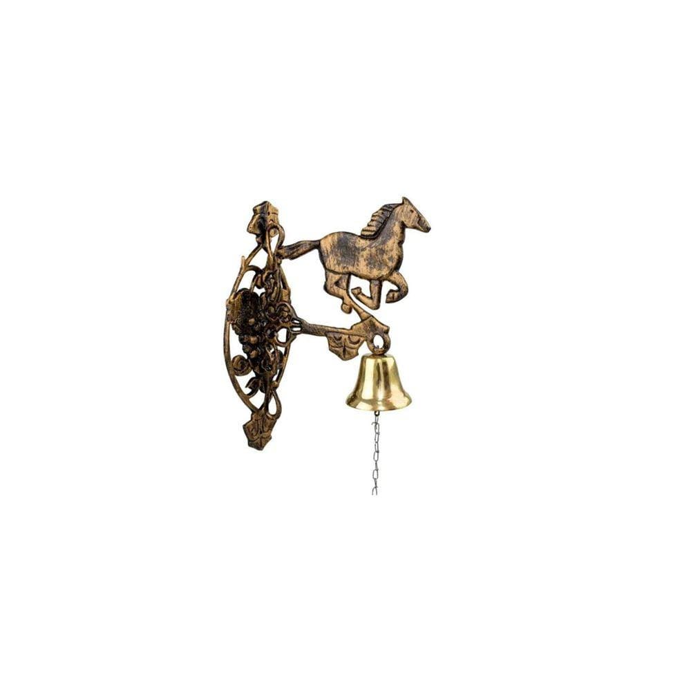 Sineta (sino) de Bronze de Parede Modelo Cavalo de Alumínio