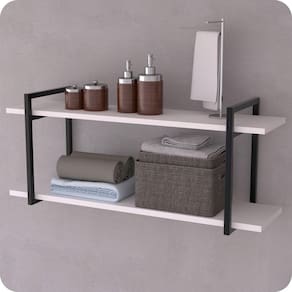 Prateleira Estilo Industrial Banheiro Parede GND PB 120cm