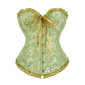 Corpete Corset Corselet Espartilho Cinta Modeladora Verde M390