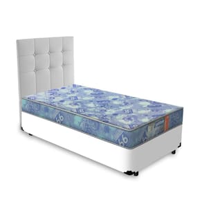 Cama Box + Cabeceira Cassis Branca e Colchão de Espuma D20 Solteiro - Gazin - Supreme 88cm