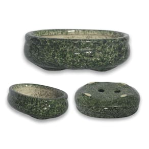 Vaso Bonsai Ceramico 18X13x06cm Oval