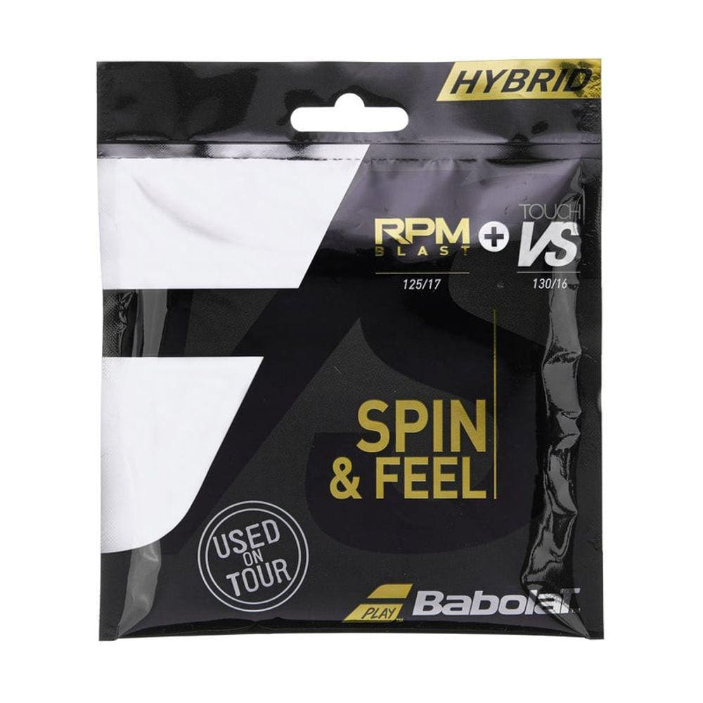 Corda Babolat Hybrid - Set Individual - RPM Blast 17L 1.25mm + Touch VS 16L 1.30mm