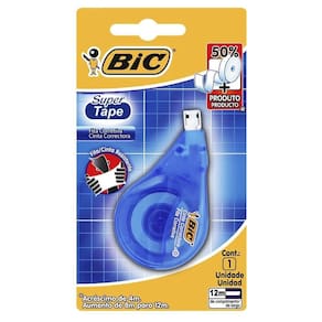 Corretivo Em Fita Escolar Branco Bic Super Tape 12M