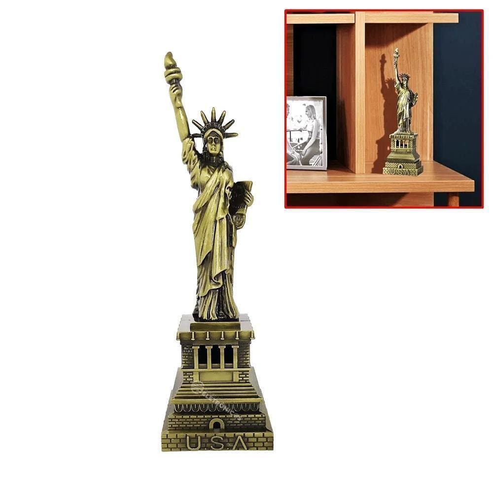 Estátua Da Liberdade Monumento Decorativo Enfeite 17Cm