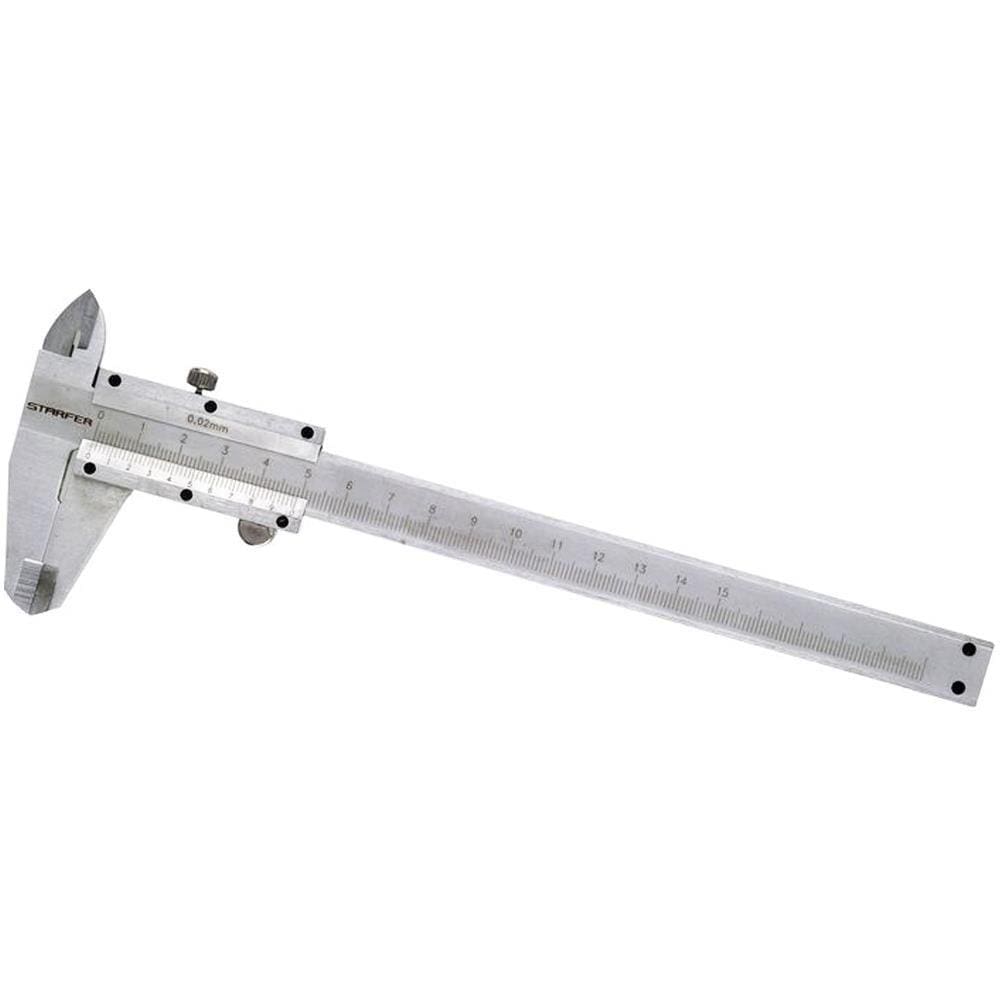 Paquímetro Manual Profissional em Aço Inox 300x0.02mm - Starfer