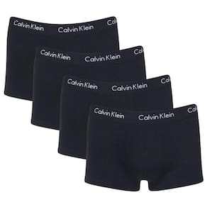 Kit c/4 Cuecas Calvin Klein Low Rise Trunk Cotton MAS2665 Preto