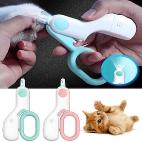 Alicate Cortador de Unha Para Cães Gatos Pequenos Animais Com Led