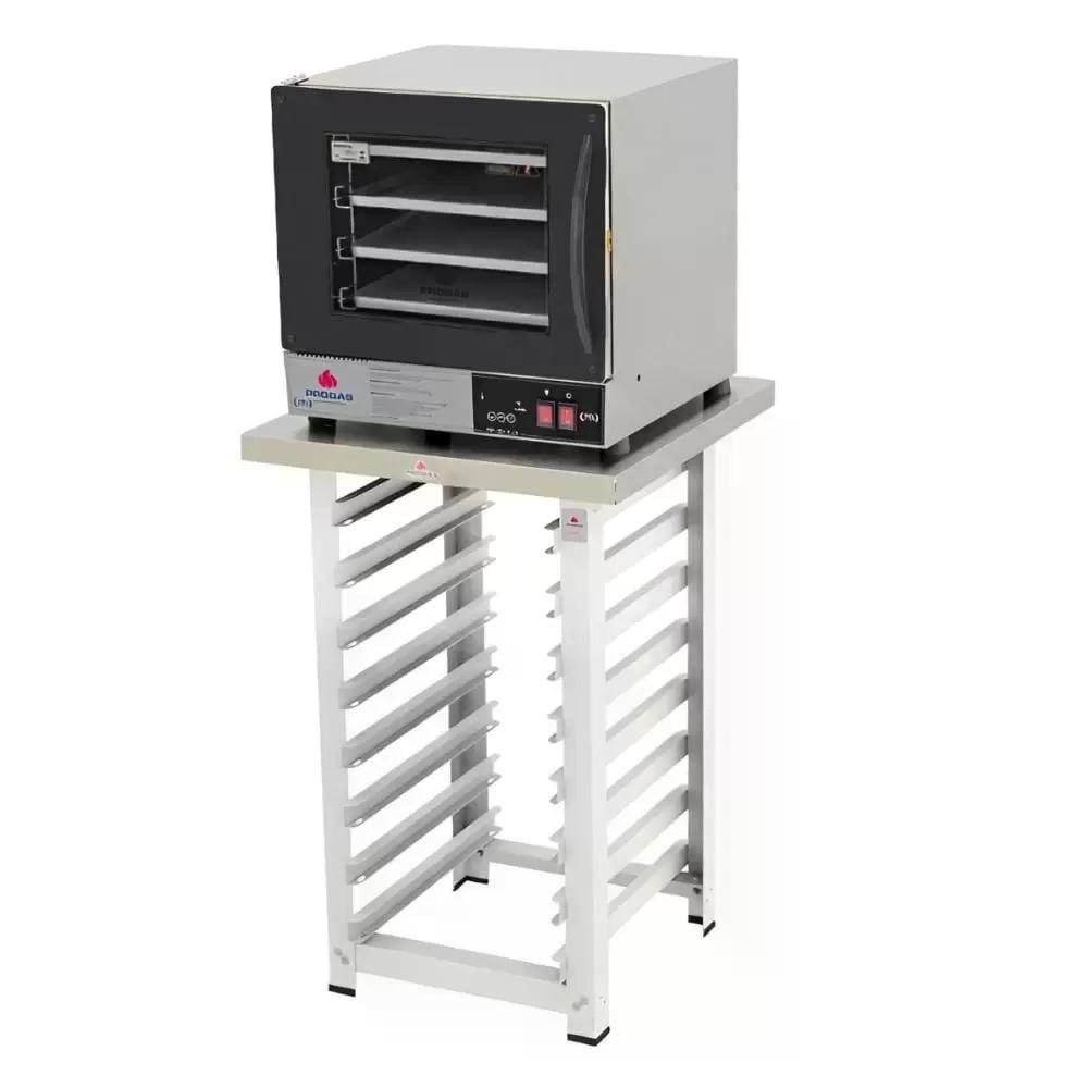 Kit - Forno Turbo Elétrico Fast Oven PRP-004 Plus 127V Preto + Bancada MES-004 - Progás