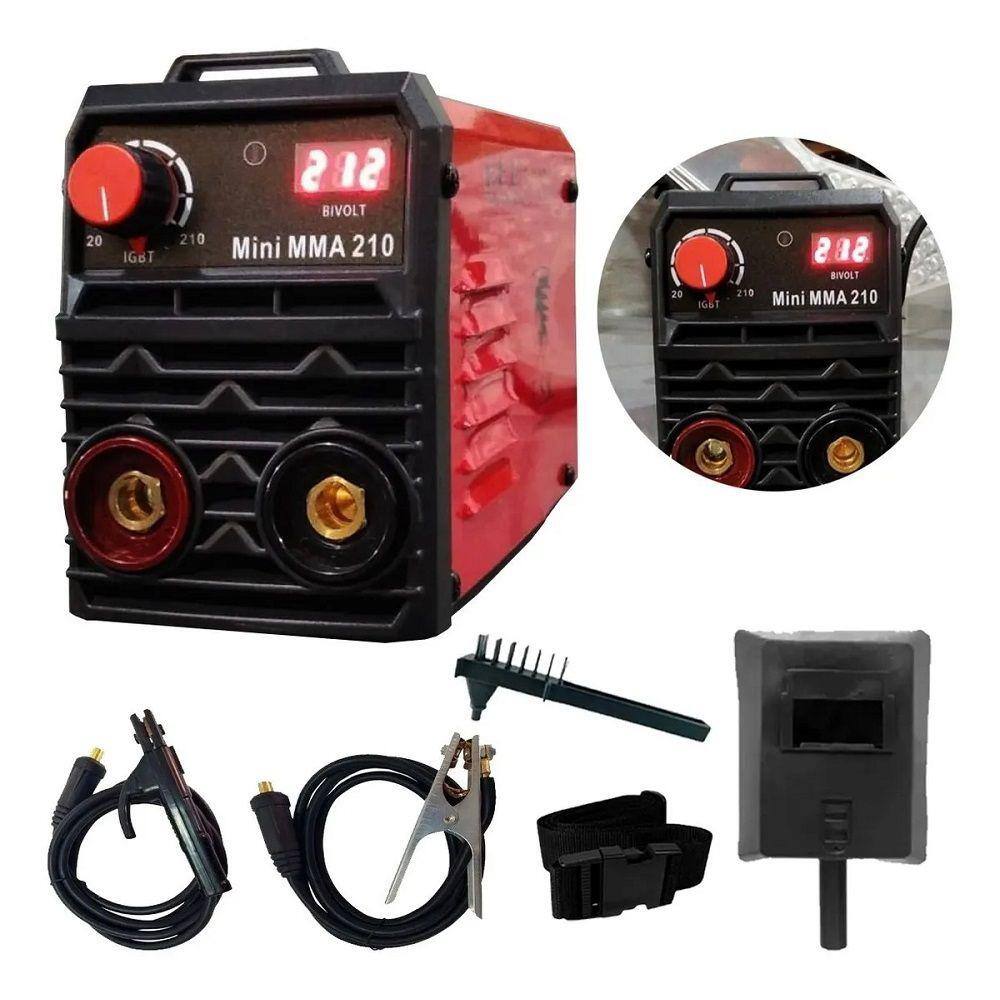 Maquina Inversora De Solda+Kit Mini Mma Mini Mma 210 Biv