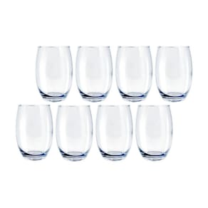 Conjunto 8 Copos Vidro Bellagio 450ml Grande Transparente