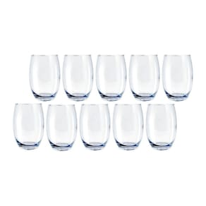 Conjunto 10 Copos Vidro Bellagio 450ml Grande Transparente