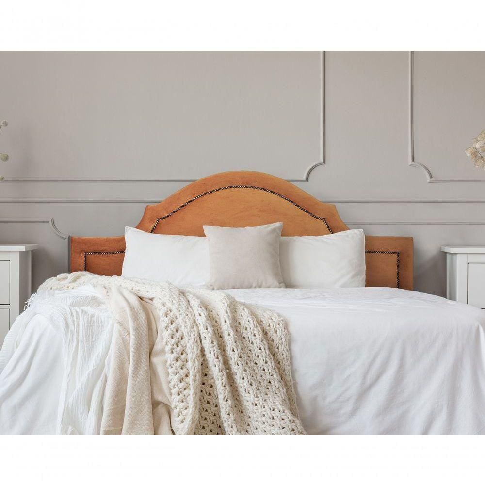 Cabeceira Queen Provençal Luxo 160X60 Terracota Tachas Fumê