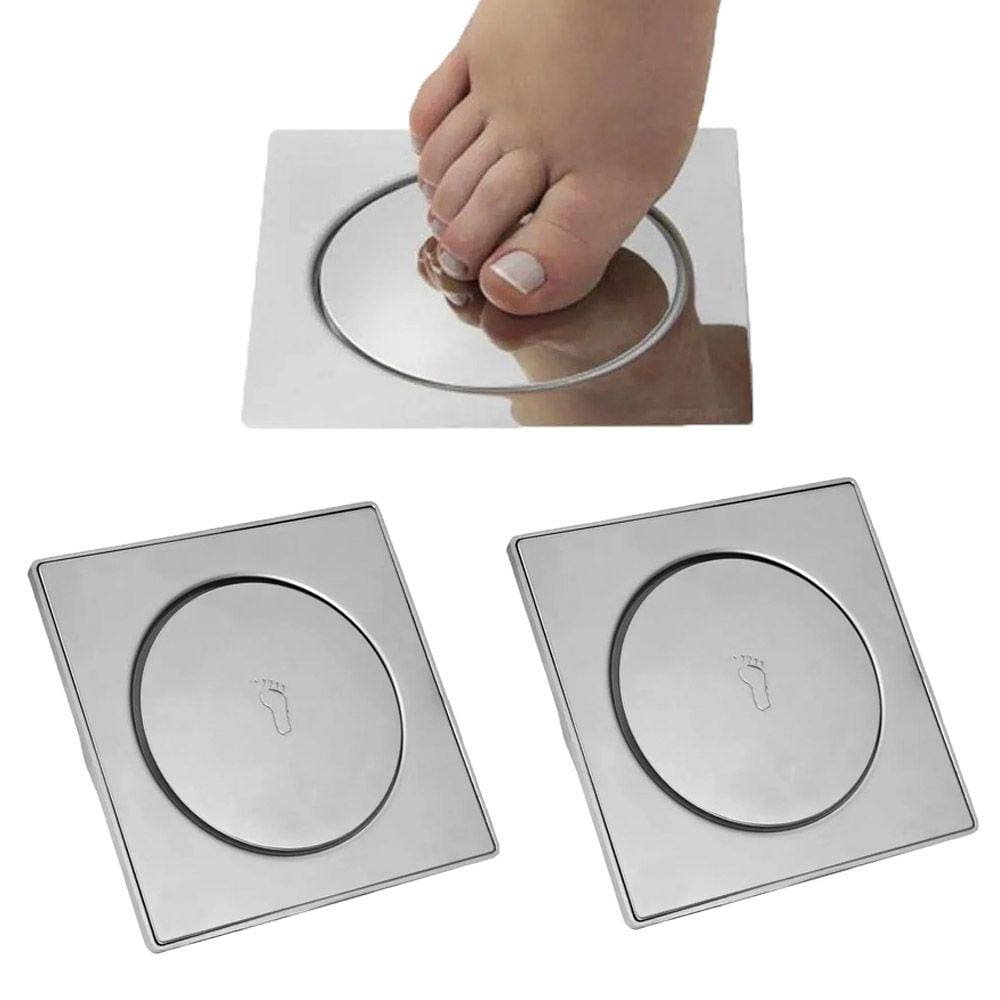 Ralo Click Inteligente Pop Up Kit 3 Uni 10X10 Casa Banheiro Varanda Lavabo Discreto Moderno