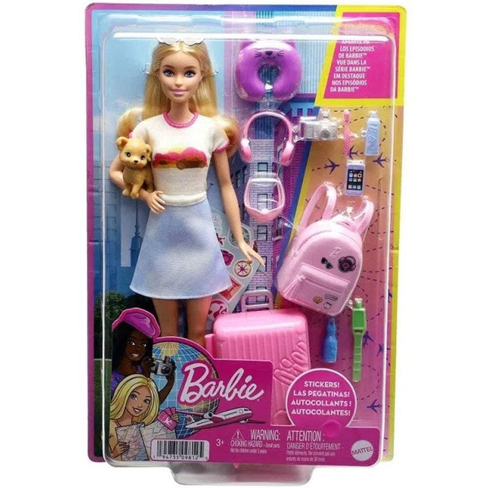 Barbie Malibu Viajante com Acessorios Mattel HJY18