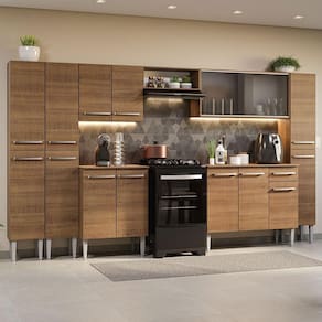 Armário de Cozinha Completa 325cm Rustic Emilly Madesa 03