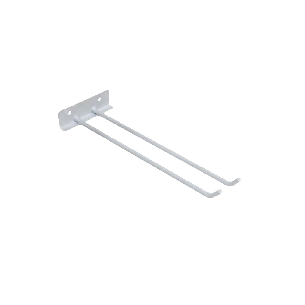 Suporte Para Vassouras de Parede Aço Carbono Branco 30cm