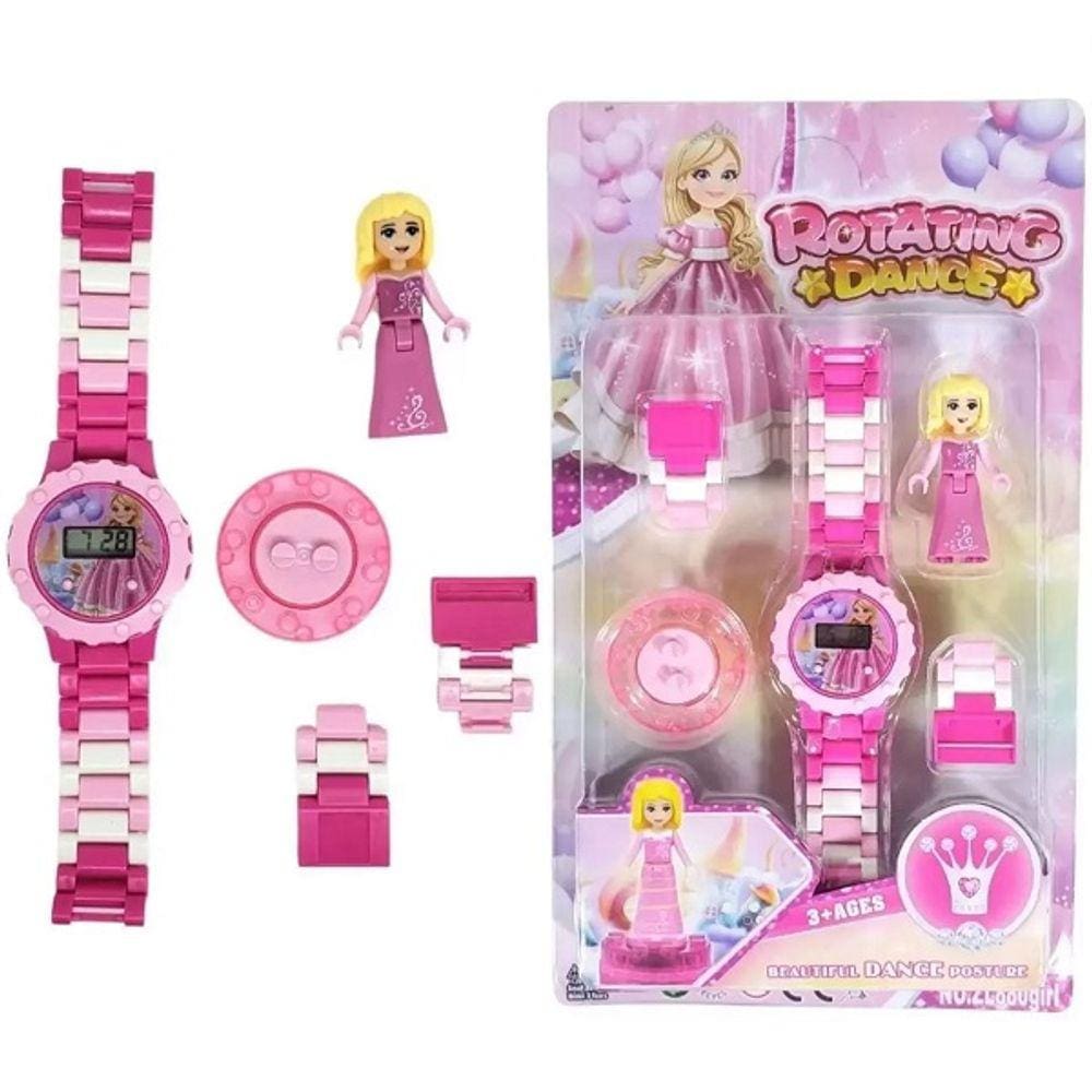 Relogio Infantil Monta Desmonta com Mini Boneco Articulado