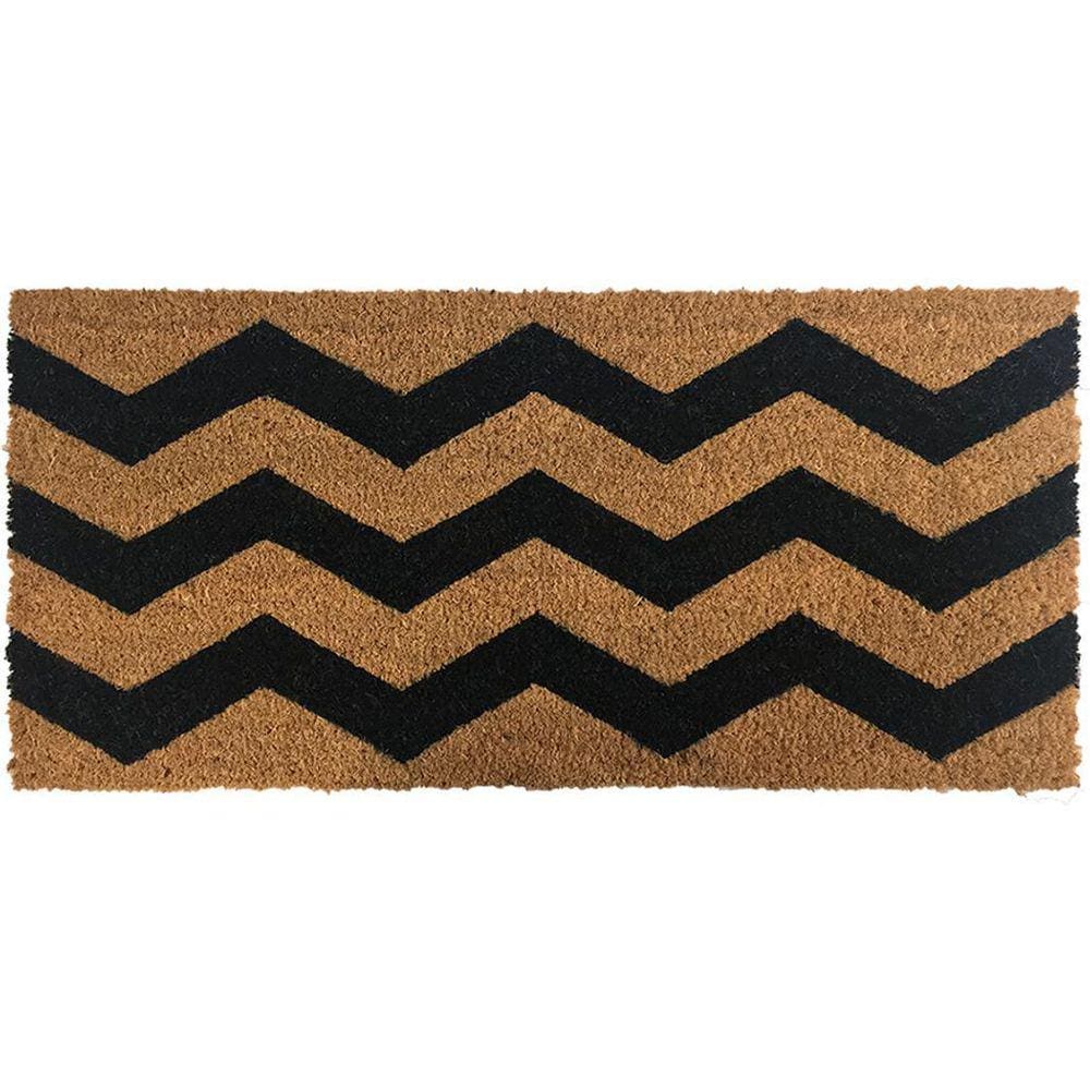 Capacho Fibra De Coco Slim Rt 70X33Cm Zigzag Kls1