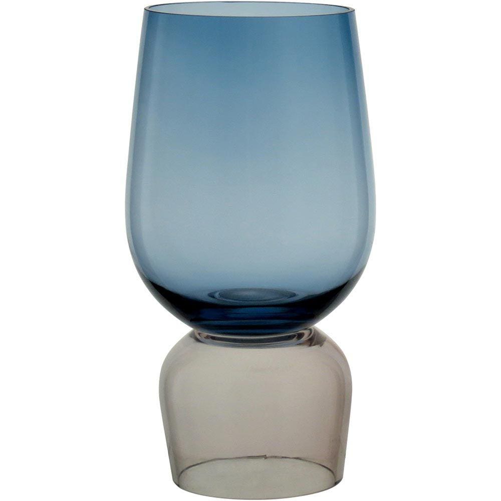 KEEN VASO 30x15x15cm VIDRO AZUL
