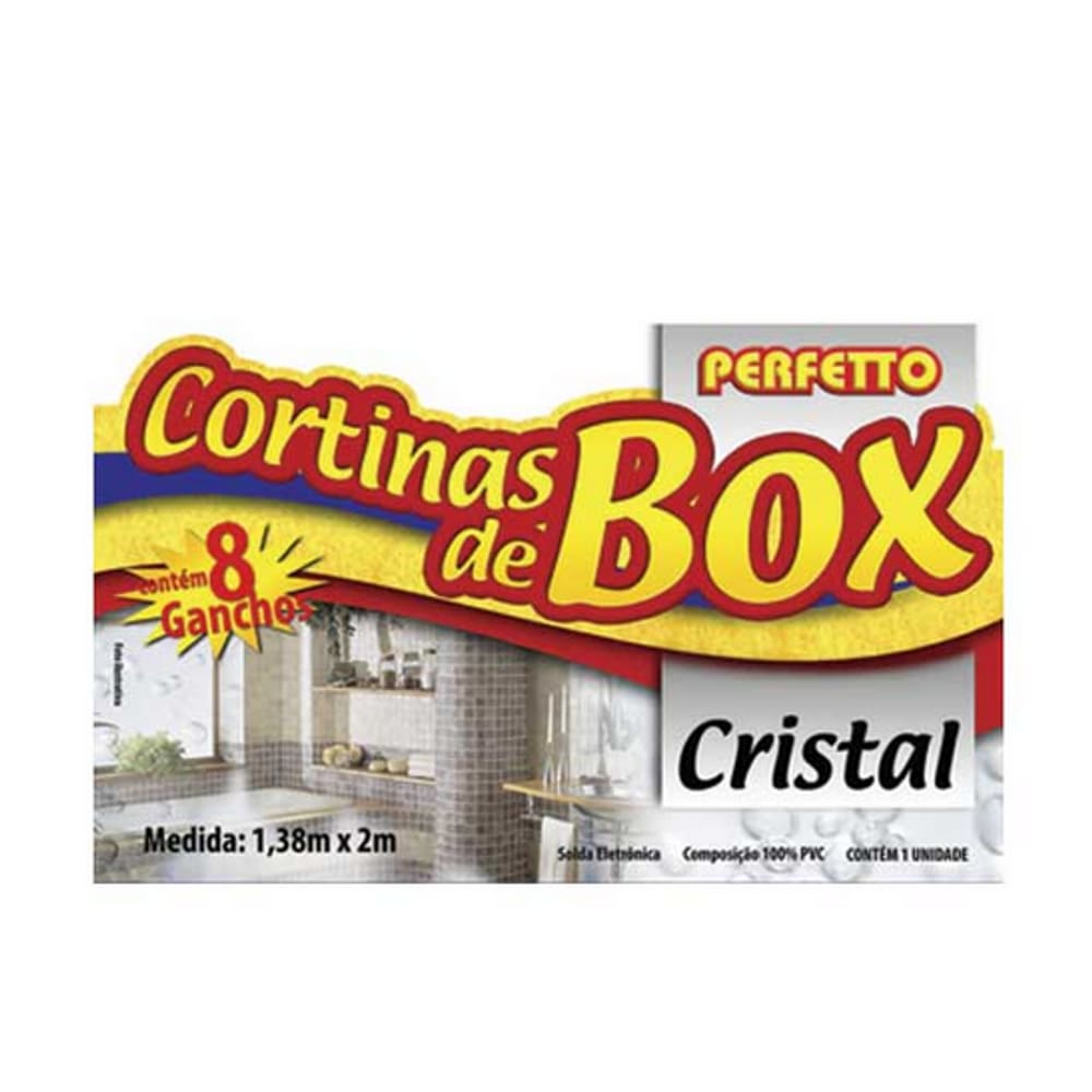 Cortina para box banheiro Cristal 143
