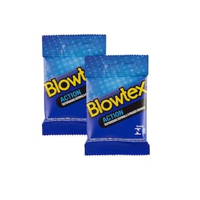 Kit 2 Pacotes Preservativo Blowtex Action C/ 3 Unidades Cada