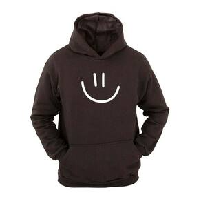 Moletom Menino Canguru Capuz Estampa Smiley Inverno Moda