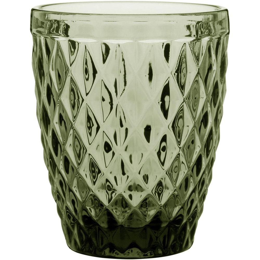 COPO ÁGUA 10x8x8cm 270ml VIDRO VERDE 6PÇ