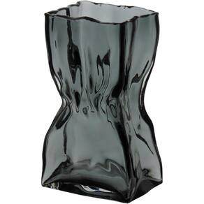 VASO 24x14x11cm VIDRO CINZA