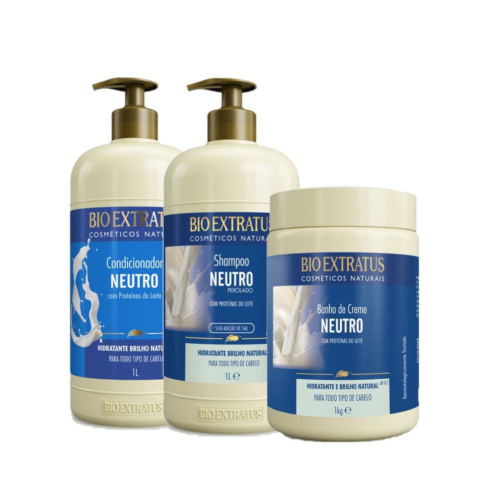 Kit Bio Extratus Neutro Hidratação de Proteínas (3 produtos)