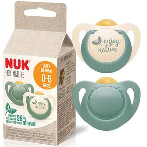Kit 2 Chupeta Nuk For Nature Látex Natural Tamanho 1 Menino 0 A 6 Meses Recém Nascido