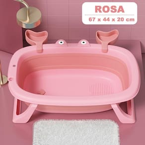 Banheira para Bebê Infantil Retrátil Dobrável Modelo Fun 28 Litros - 0 a 2 Anos de Idade