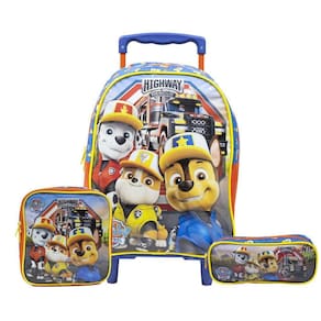 Kit Mochila Patrulha Canina Rodas Estojo Lancheira Infantil