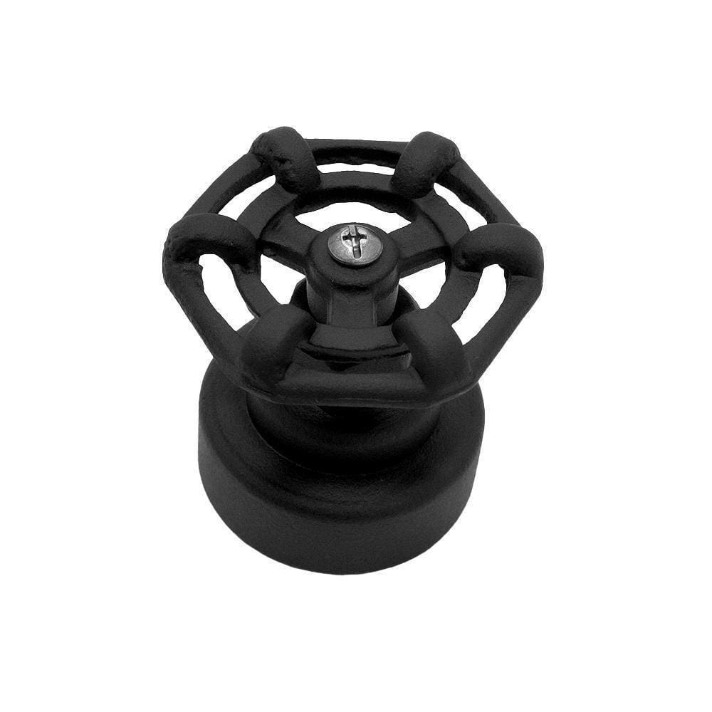 Acabamento Registro Industrial Pressão E Gaveta Preto Fosco