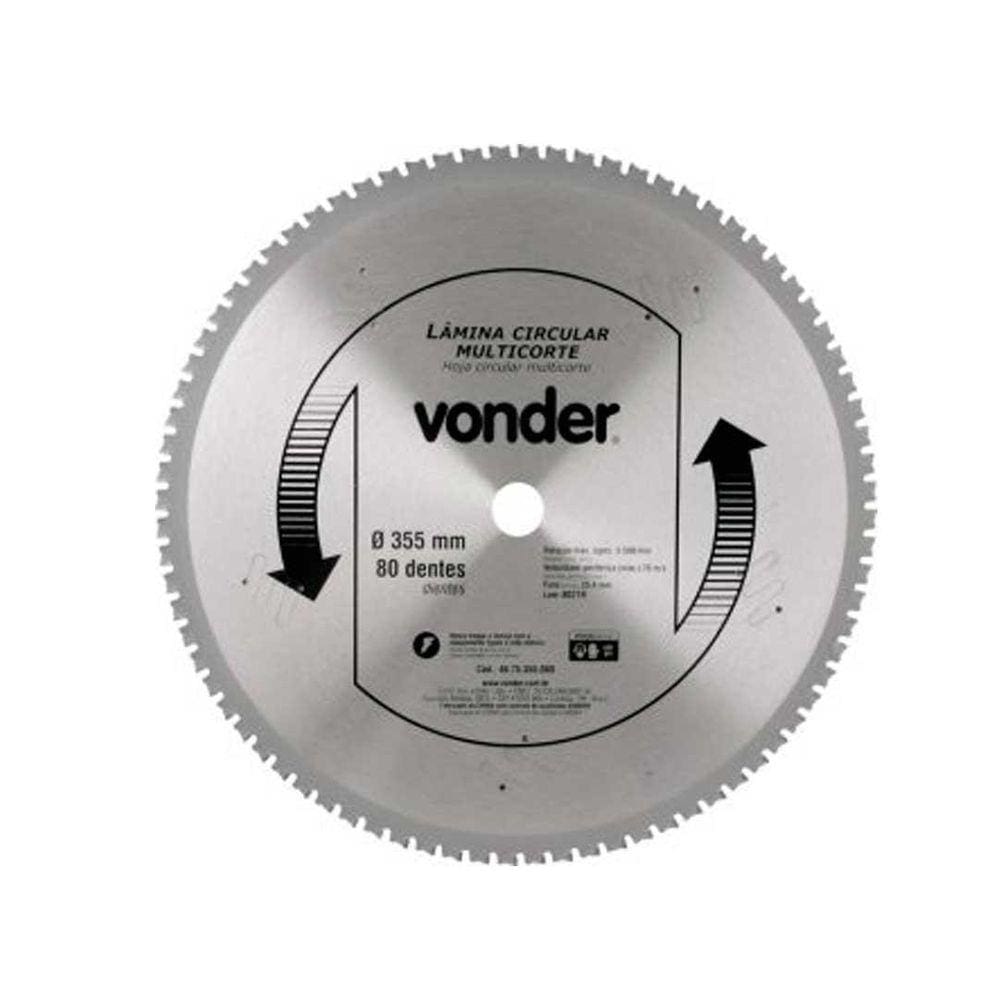 Lamina Serra Circular 355Mm 14 80D Multicorte 4675355080