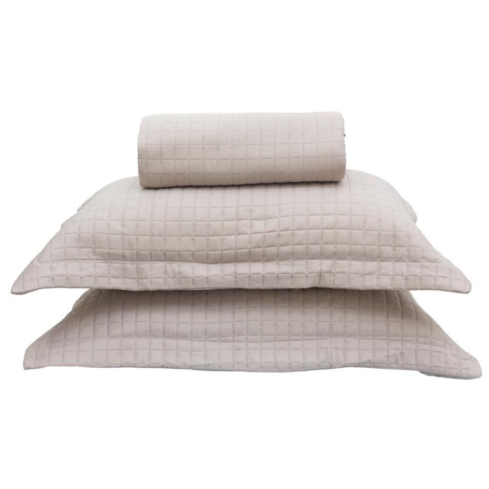 Kit Colcha Queen Liso Bouti Cobre Leito 3 Peças