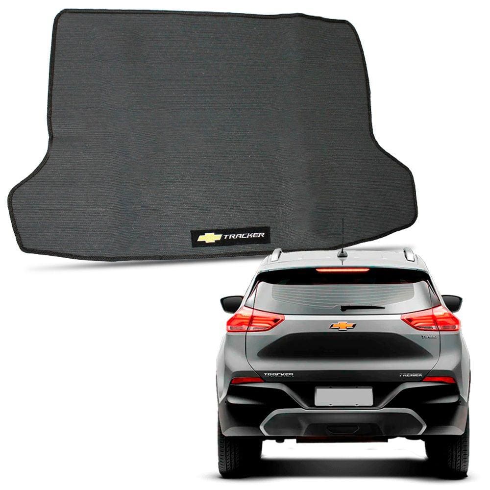Tapete Porta Malas Tracker 2020 2021 2022 2023 Piso Superior Borracha Bordado Automotivo