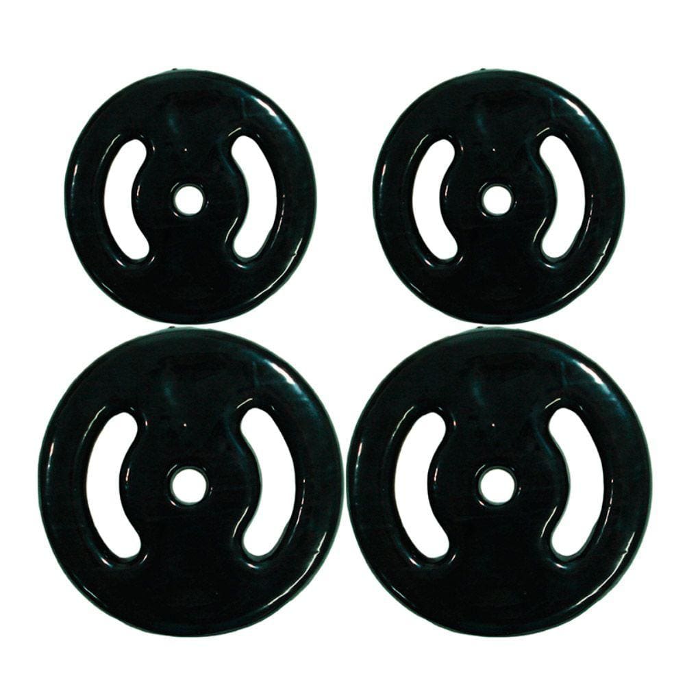 Kit 30kg de anilhas emborrachadas Poli Sports